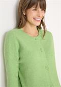 Kurzer Cardigan bamboo green melange