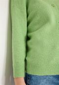 Kurzer Cardigan bamboo green melange
