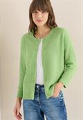 Kurzer Cardigan bamboo green melange