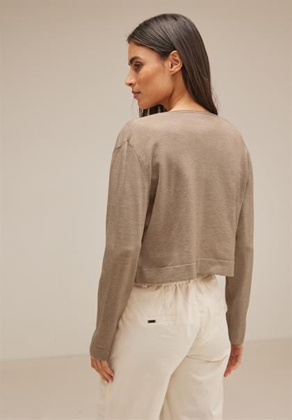 Kurzer Cardigan bleached sand melange