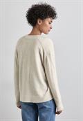 Kurzer Cardigan cream white melange