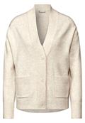 Kurzer Cardigan cream white melange