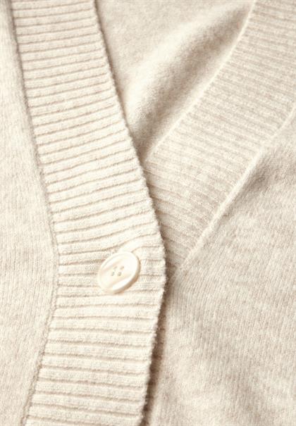 Kurzer Cardigan cream white melange