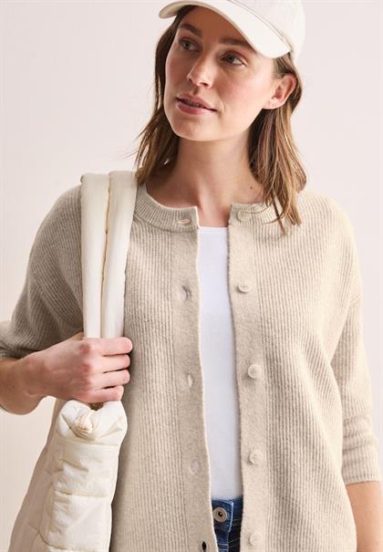 Kurzer Cardigan desert beige melange