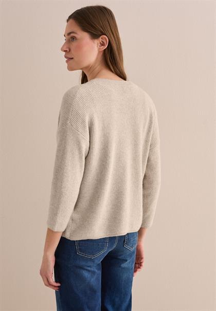 Kurzer Cardigan desert beige melange