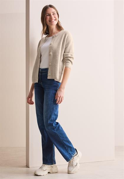 Kurzer Cardigan desert beige melange