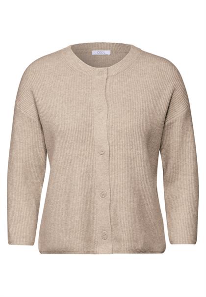 Kurzer Cardigan desert beige melange