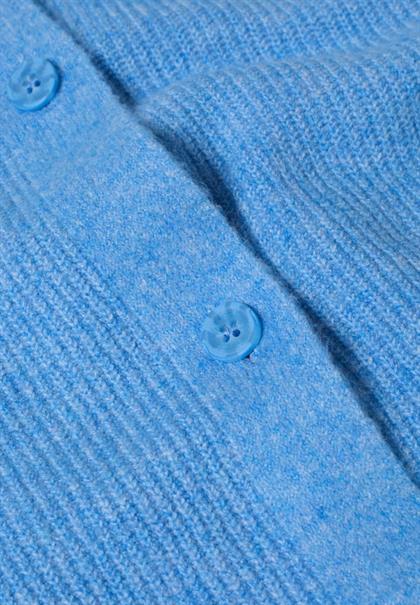 Kurzer Cardigan fountain blue melange