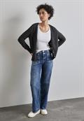 Kurzer Cardigan gravel grey mel.