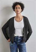 Kurzer Cardigan gravel grey mel.