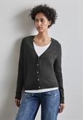 Kurzer Cardigan gravel grey mel.