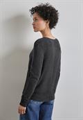 Kurzer Cardigan gravel grey mel.