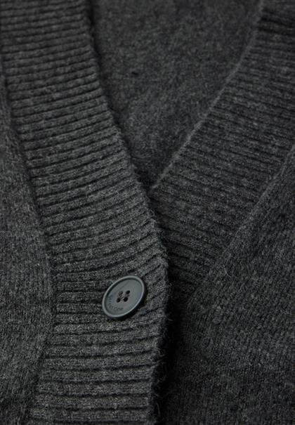 Kurzer Cardigan gravel grey mel.