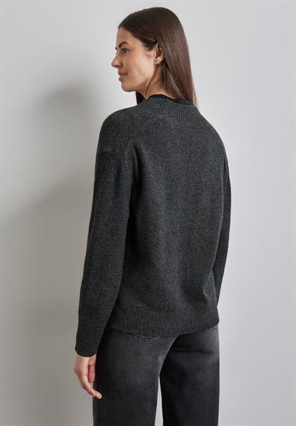 Kurzer Cardigan gravel grey mel.