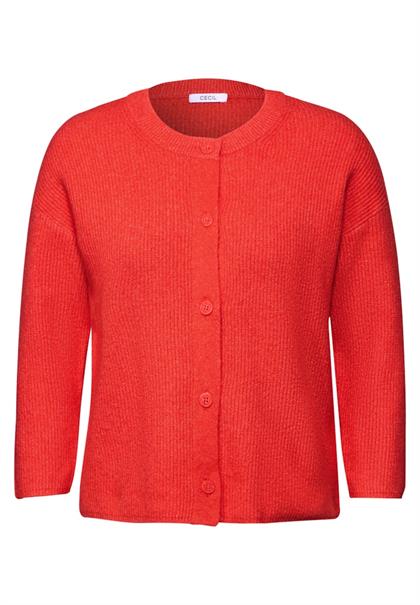 Kurzer Cardigan juicy orange melange