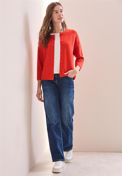 Kurzer Cardigan juicy orange melange