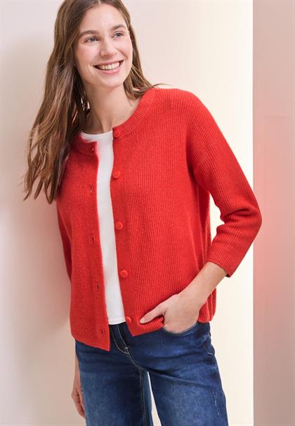 Kurzer Cardigan juicy orange melange