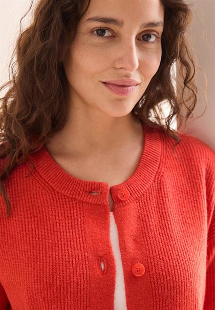 Kurzer Cardigan juicy orange melange
