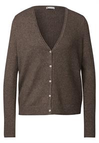 Kurzer Cardigan nomad brown mel.