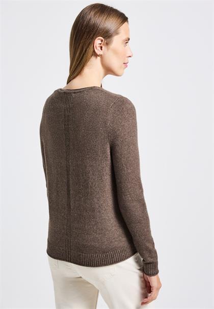 Kurzer Cardigan nomad brown mel.