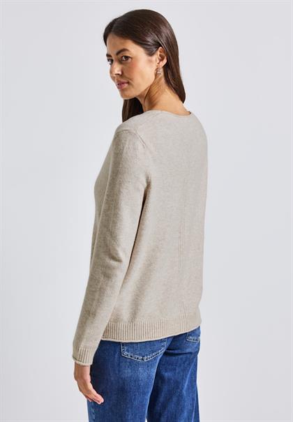 Kurzer Cardigan tusk cream mel.