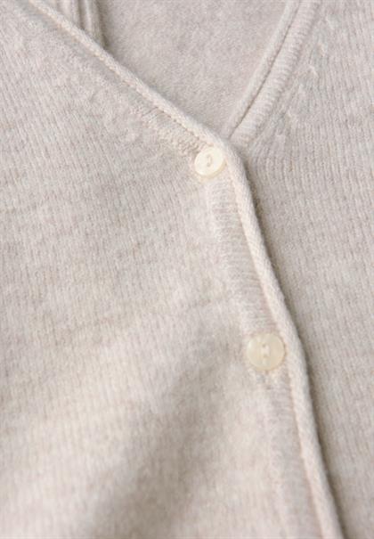 Kurzer Cardigan tusk cream mel.