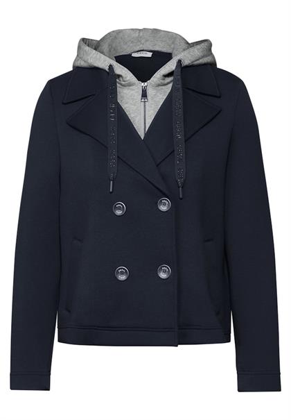 Kurzer Scuba-Trenchcoat universal blue
