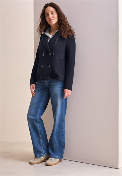 Kurzer Scuba-Trenchcoat universal blue