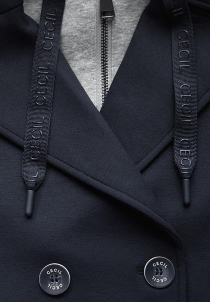 Kurzer Scuba-Trenchcoat universal blue