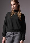 Kurzer Strickpullover black