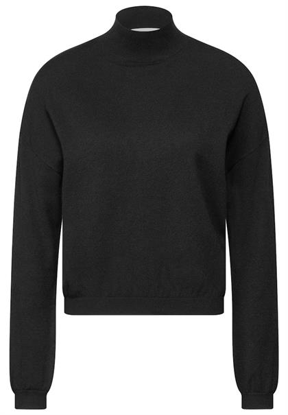 Kurzer Strickpullover black