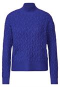 Kurzer Strickpullover force blue