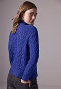 Kurzer Strickpullover force blue