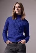 Kurzer Strickpullover force blue