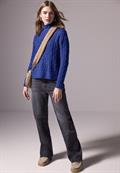 Kurzer Strickpullover force blue