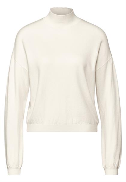 Kurzer Strickpullover lucid white