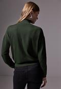 Kurzer Strickpullover oil green