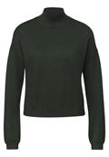 Kurzer Strickpullover oil green