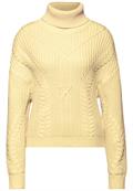 Kurzer Strukturpullover bond yellow