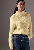Kurzer Strukturpullover bond yellow