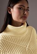 Kurzer Strukturpullover bond yellow