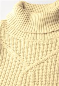 Kurzer Strukturpullover bond yellow