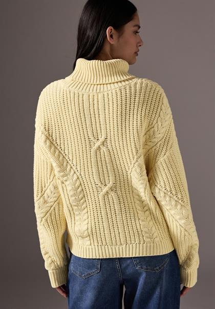 Kurzer Strukturpullover bond yellow