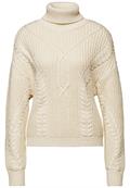 Kurzer Strukturpullover soft beige