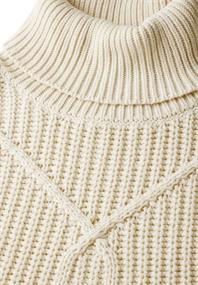 Kurzer Strukturpullover soft beige