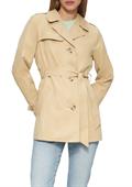 Kurzer Trench mit Gürtel brown