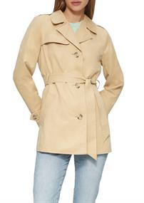 Kurzer Trench mit Gürtel brown