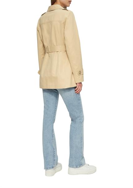 Kurzer Trench mit Gürtel brown