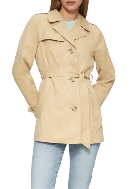 Kurzer Trench mit Gürtel brown