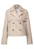 Kurzer Trenchcoat pearly sand